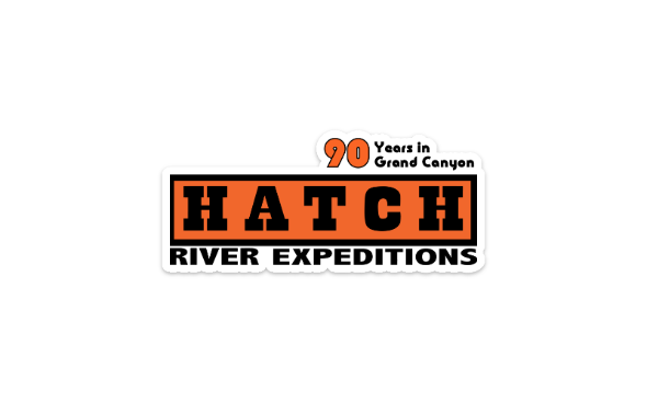 7" x 3.07" 90th Year Hatch Logo Bumper Sticker