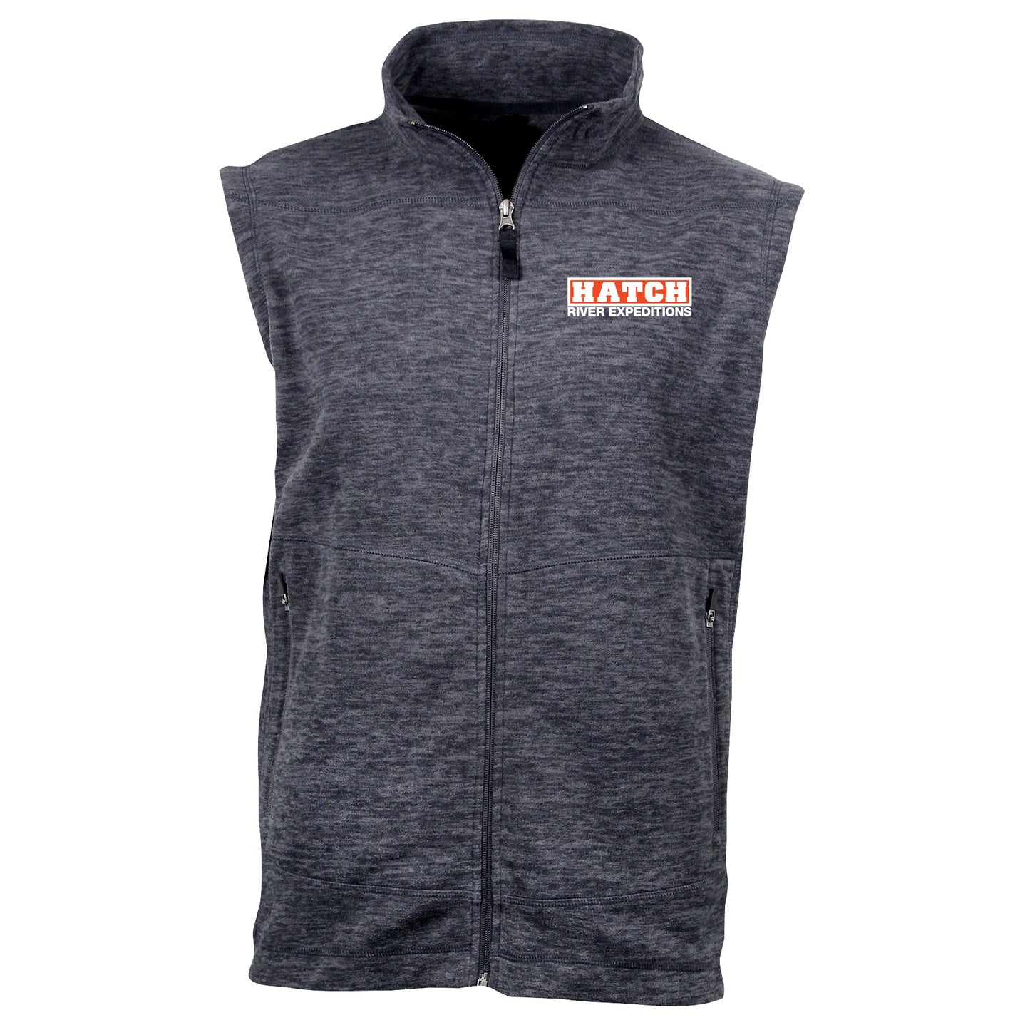 Men's fleece vest with Hatch logo