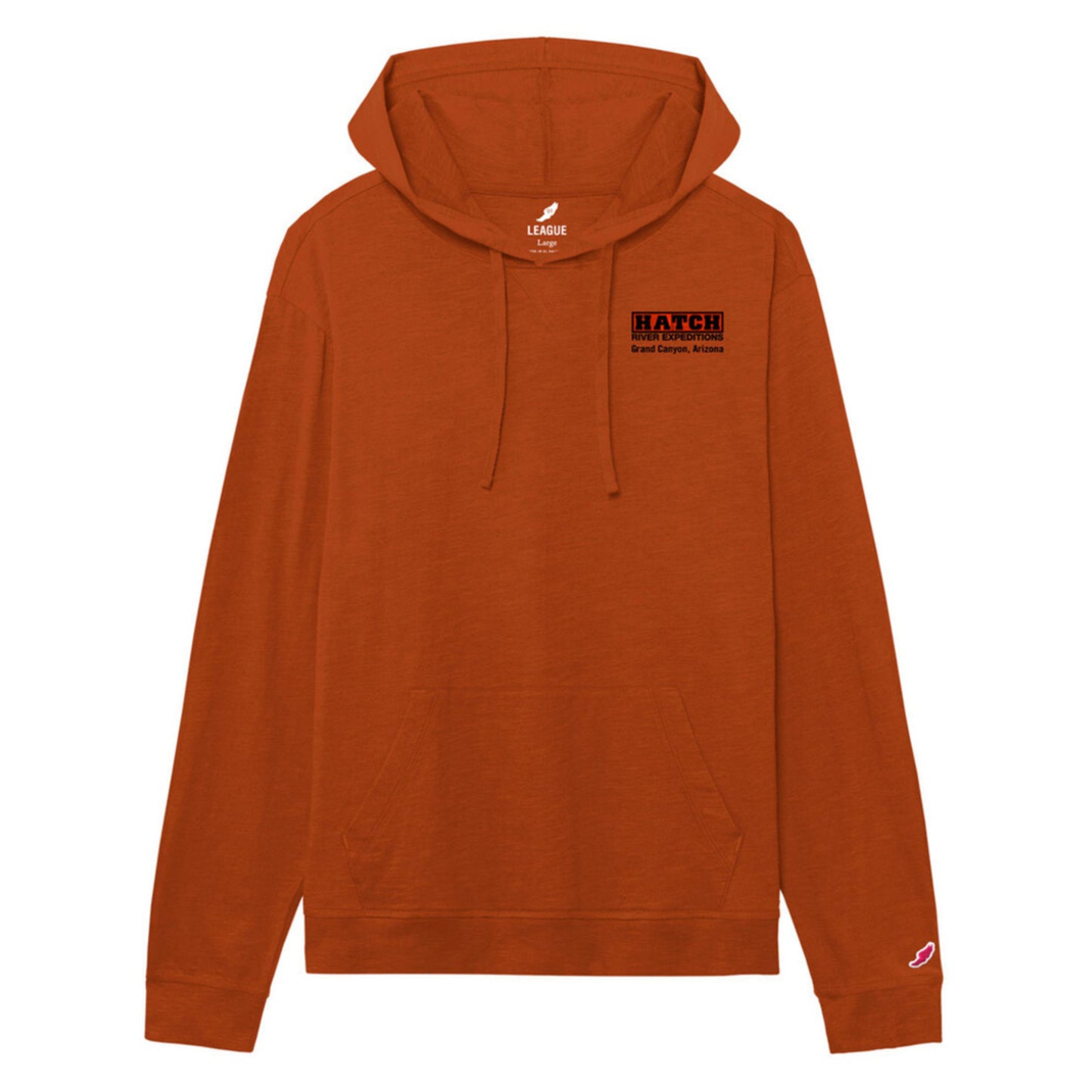 Lightweight Slub Hoodie - burnt orange