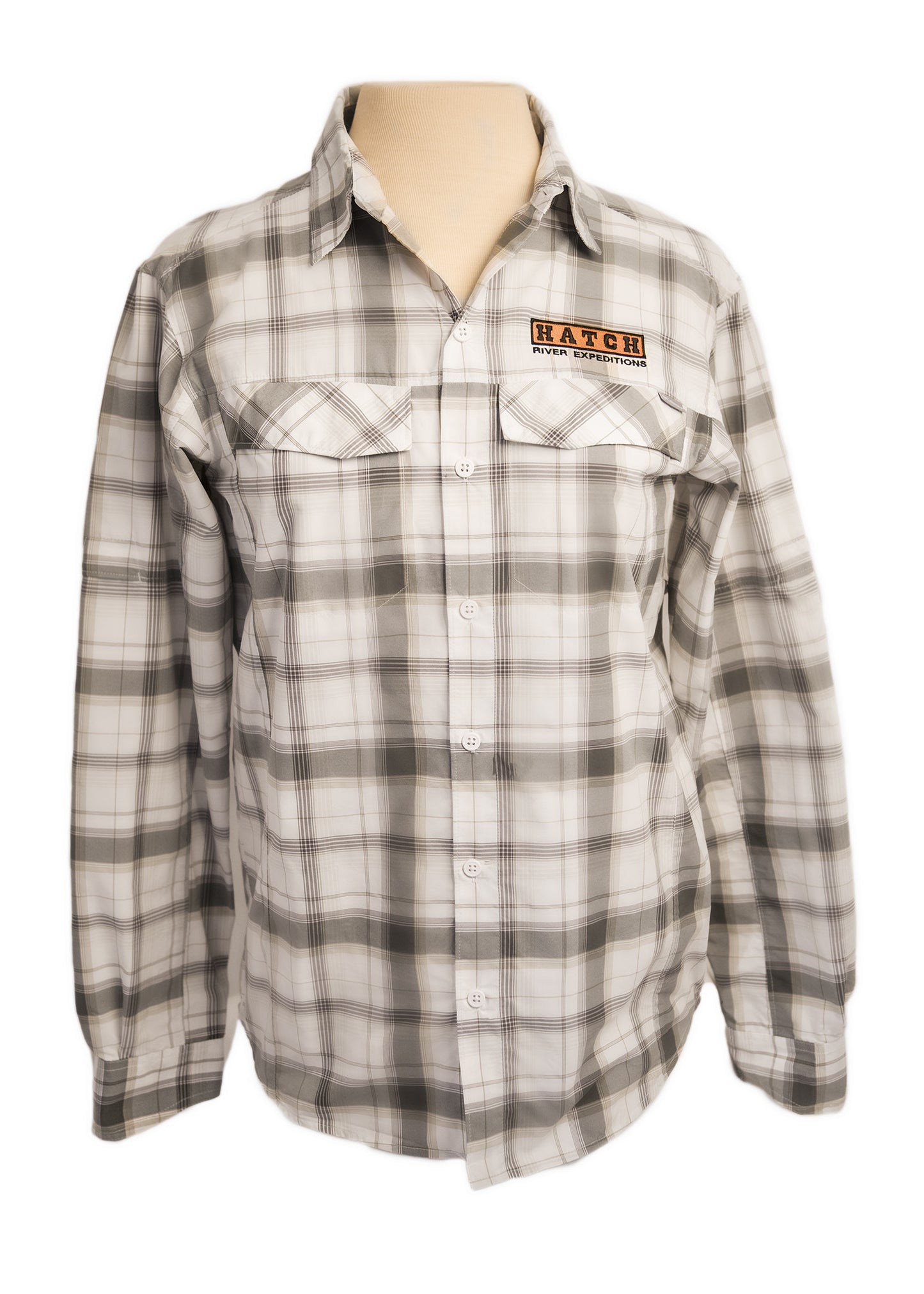 Men's Silver Ridge Plaid Long Sleeve Shirt - Stone Window Pane