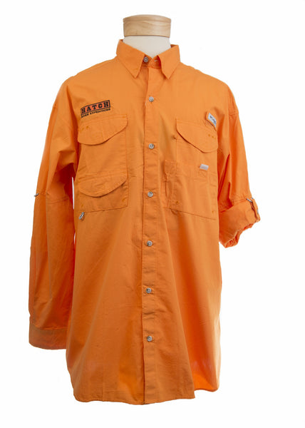 Men's Bonehead Orange Long Sleeve Shirt #857