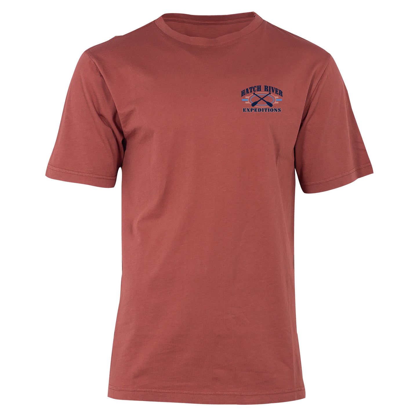 Short Sleeve Pigment Dyed Tee w/Colorado River map - Marsala